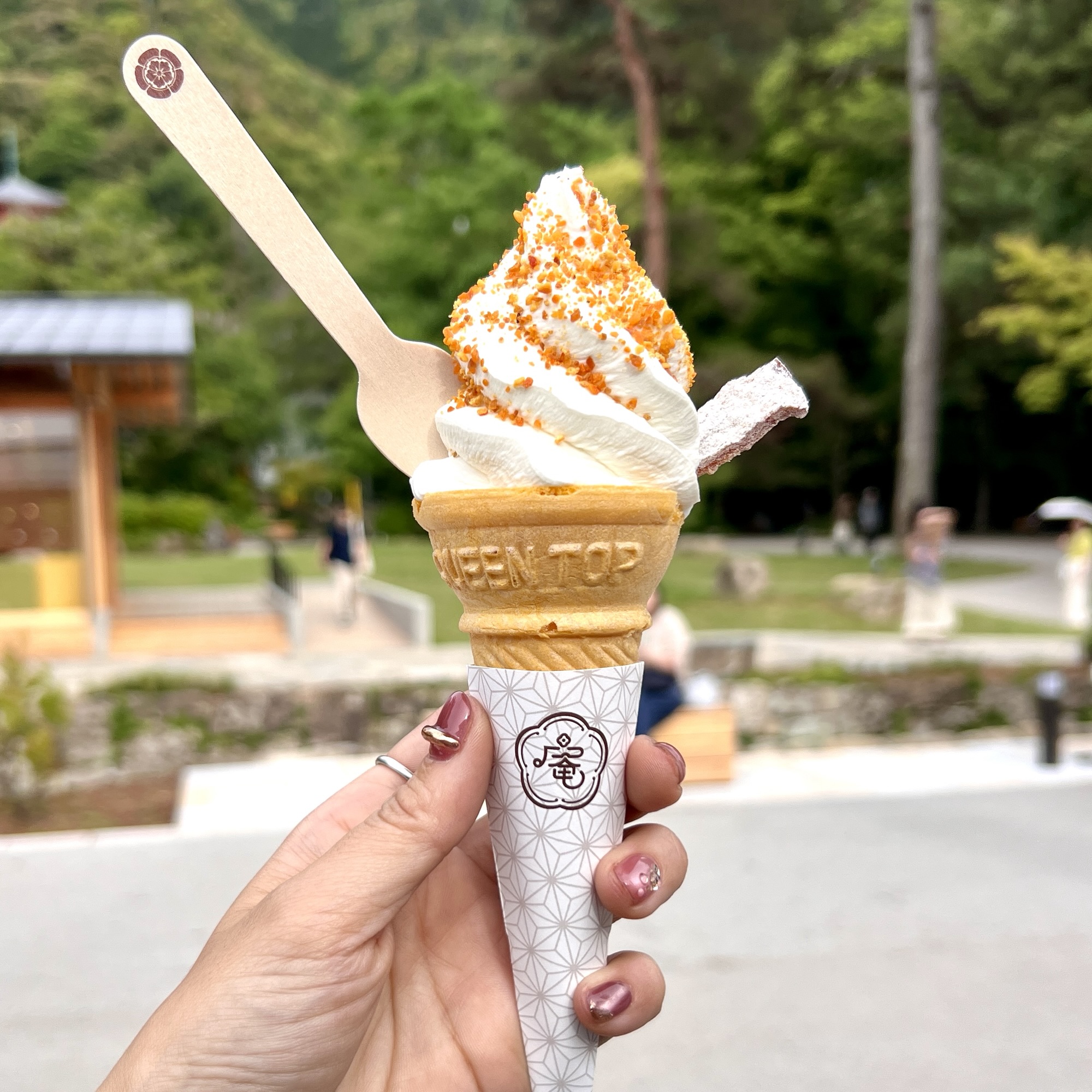 岐阜市 岐阜城楽市 ぎふおりんぴ庵 ソフトクリーム