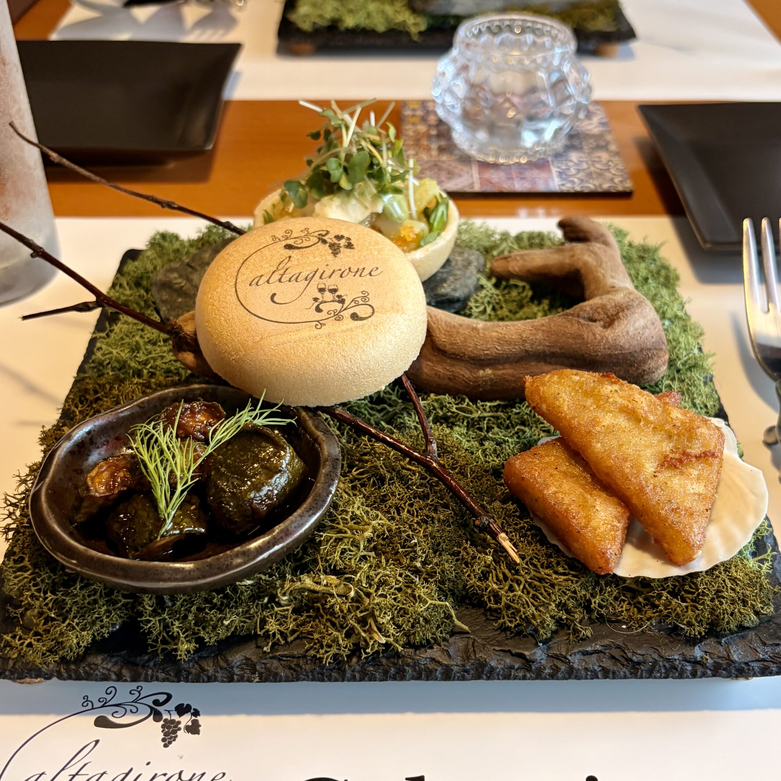 Osteria Caltagirone(オステリア カルタジローネ) 岐阜市 ランチコース 前菜 最中